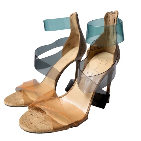 EUC Jessica Simpson Jullry Sandal, Women's Size 9.5M, Natural/Multi NEW MSRP $89 - Picture 1 of 5